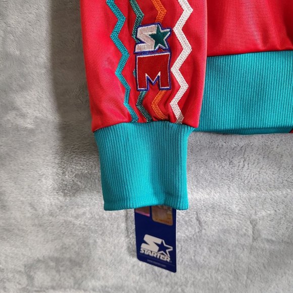 Starter Red Michael Strahan NFL Super Bowl LVII Embroidered Track Jacket Sz L - Picture 4 of 13